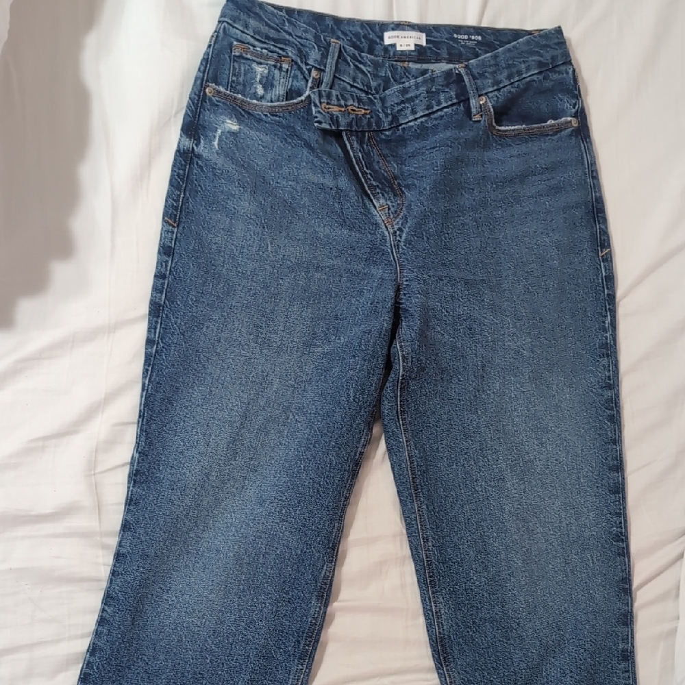 Stylish Blue Straight Leg Jeans
